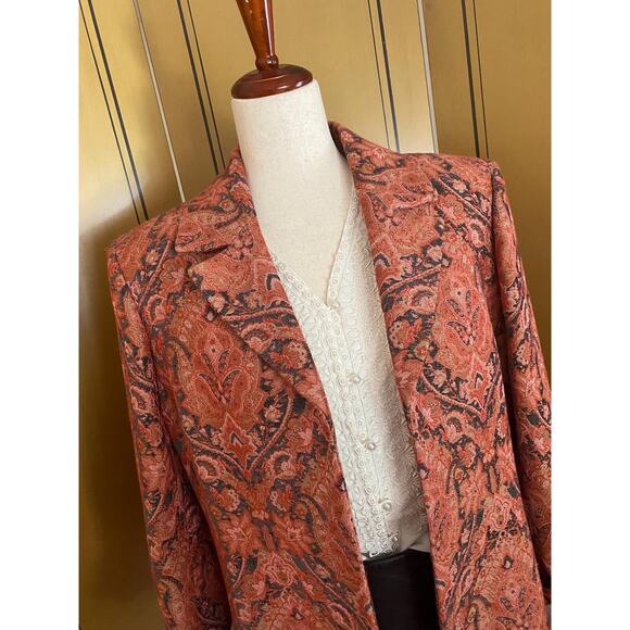 Vintage blouse with lace and pearls, size L - Picture 8 of 8